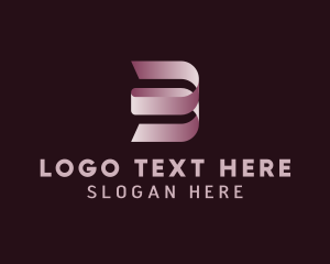 E Commerce - Modern Ribbon Letter B logo design