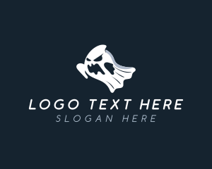 Pacman - Spooky Ghost Haunted logo design