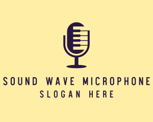 Microphone - Piano Microphone Podcast logo design