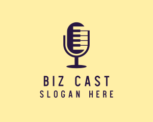 Podcast - Piano Microphone Podcast logo design