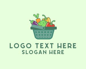 Food Supplies - Vegetable Grocery Basket logo design