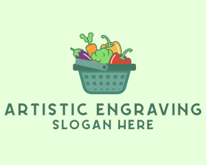 Vegetable Grocery Basket logo design