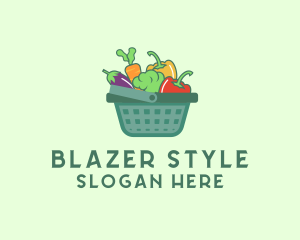 Vegetable Grocery Basket logo design