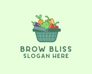 Vegetable Grocery Basket logo design