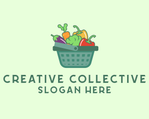 Vegetable Grocery Basket logo design