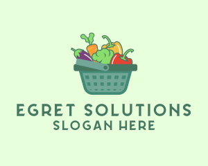 Vegetable Grocery Basket logo design