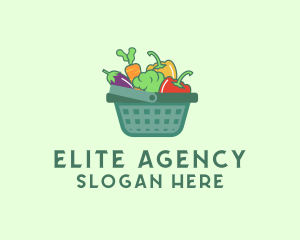 Vegetable Grocery Basket logo design