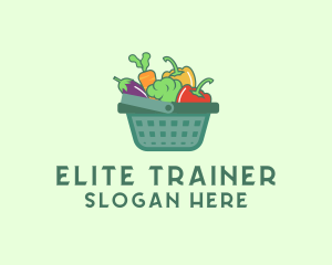 Vegetable Grocery Basket logo design