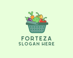 Vegetable Grocery Basket logo design