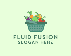 Vegetable Grocery Basket logo design