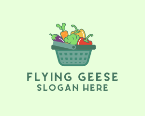 Vegetable Grocery Basket logo design