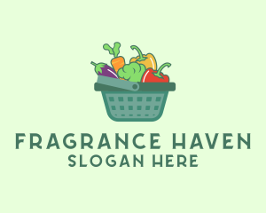 Vegetable Grocery Basket logo design