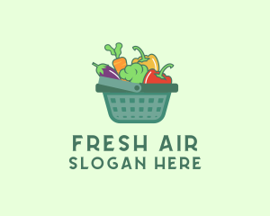 Vegetable Grocery Basket logo design