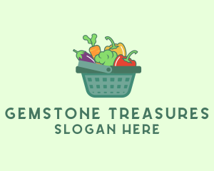 Vegetable Grocery Basket logo design