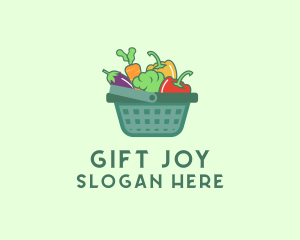 Vegetable Grocery Basket logo design