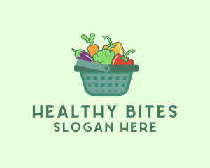 Vegetable Grocery Basket logo design