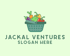 Vegetable Grocery Basket logo design