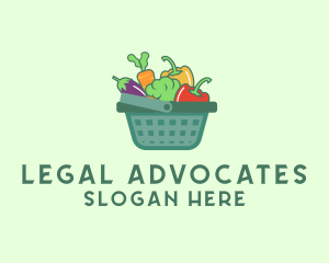 Vegetable Grocery Basket logo design