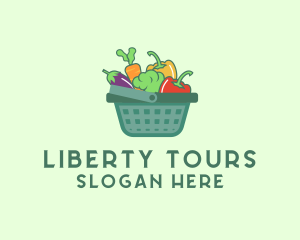 Vegetable Grocery Basket logo design