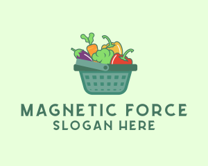 Vegetable Grocery Basket logo design