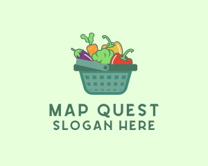 Vegetable Grocery Basket logo design