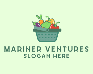 Vegetable Grocery Basket logo design