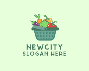 Vegetable Grocery Basket logo design