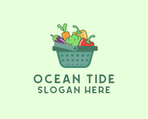 Vegetable Grocery Basket logo design