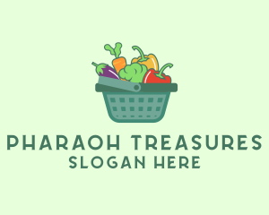 Vegetable Grocery Basket logo design