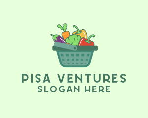 Vegetable Grocery Basket logo design