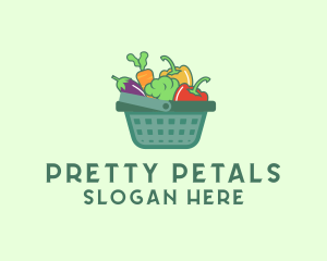 Vegetable Grocery Basket logo design