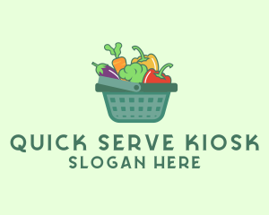 Vegetable Grocery Basket logo design