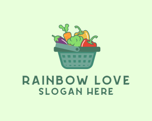 Vegetable Grocery Basket logo design