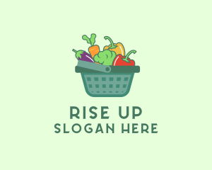 Vegetable Grocery Basket logo design