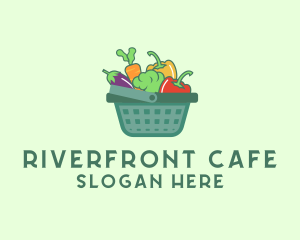 Vegetable Grocery Basket logo design