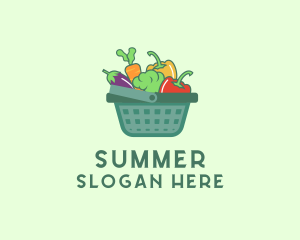 Vegetable Grocery Basket logo design