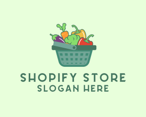 Vegetable Grocery Basket logo design