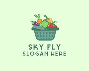 Vegetable Grocery Basket logo design