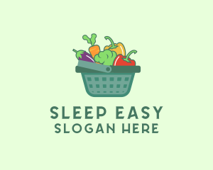 Vegetable Grocery Basket logo design