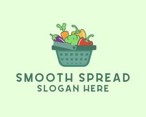 Vegetable Grocery Basket logo design