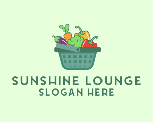 Vegetable Grocery Basket logo design