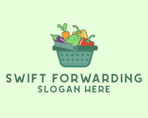 Vegetable Grocery Basket logo design