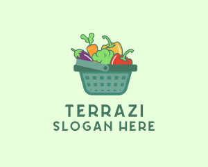 Vegetable Grocery Basket logo design