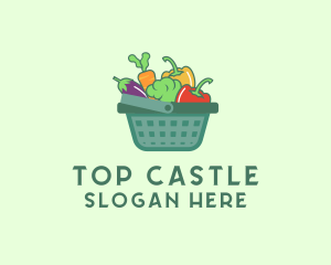 Vegetable Grocery Basket logo design