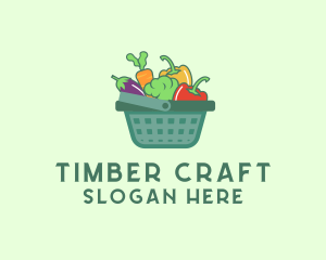 Vegetable Grocery Basket logo design