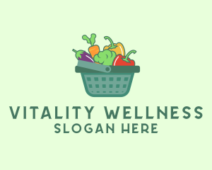 Vegetable Grocery Basket logo design