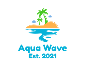 Seascape - Summer Beach Island logo design