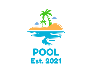Aqua - Summer Beach Island logo design