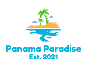 Summer Beach Island  logo design