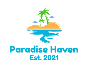 Summer Beach Island  logo design